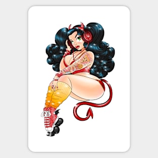 Sparkle Roller Demon pinup Sticker